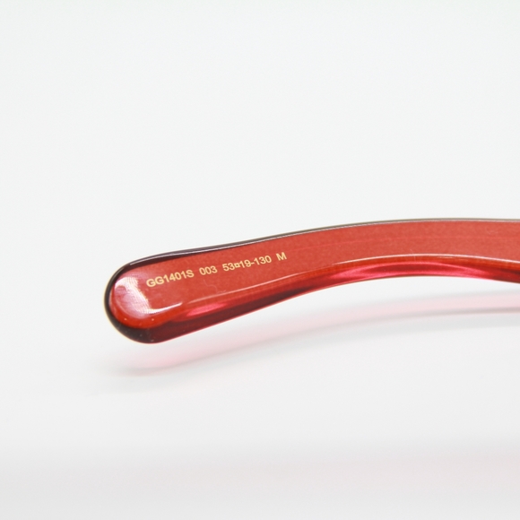 NEW GUCCI SUNGLASSES GG1401S 003 RED WOMEN EYEWEAR - Picture 10 of 12